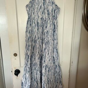 GAP Navy and White Patterned Maxi Dress